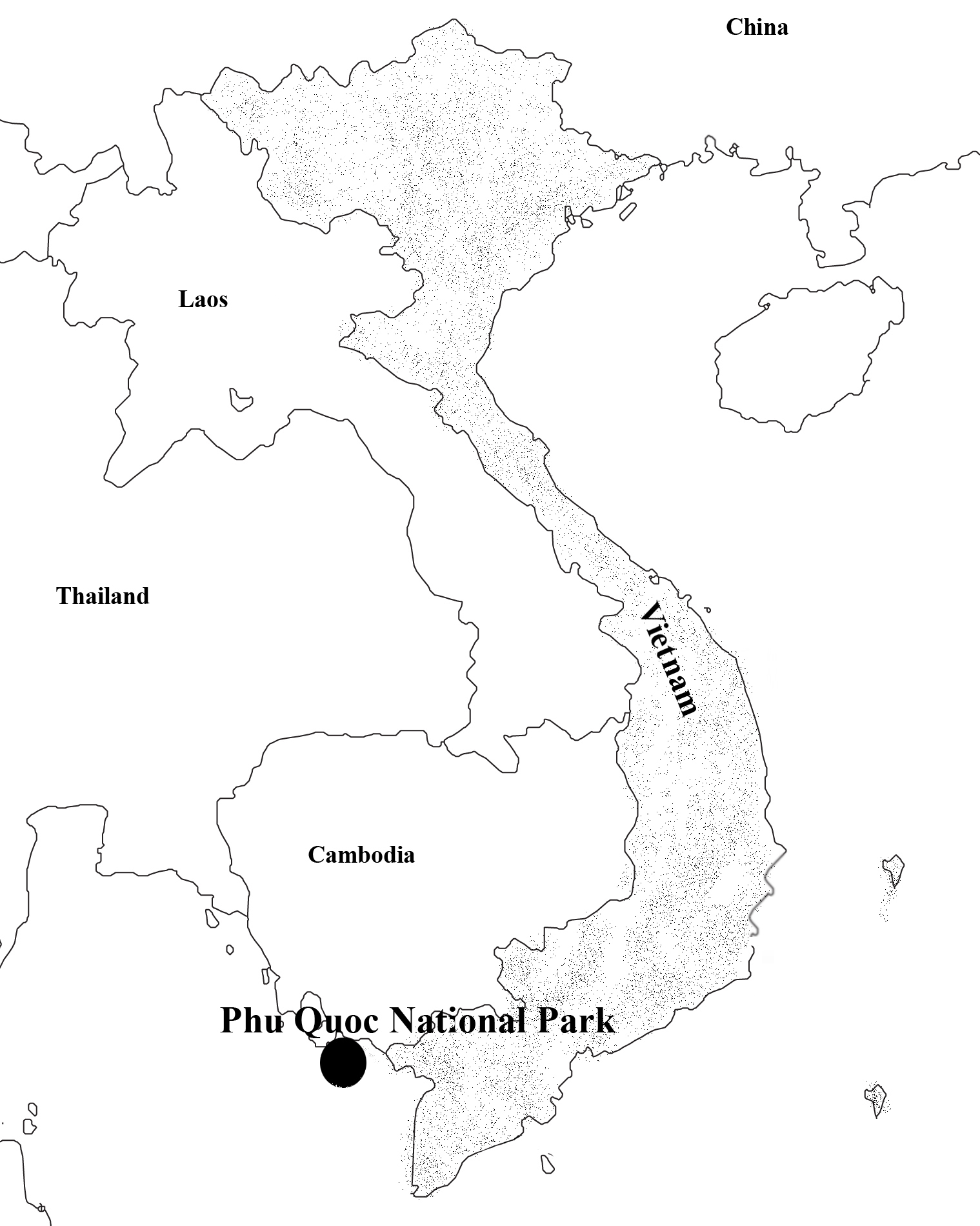 Fig.1. Locality of Phu Quoc National Park, Vietnam.